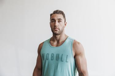 Nobull Men's Tank Tops Blue | Australia (GS8496)